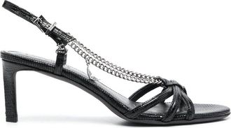 Zadig&Voltaire Sleepless leather sandals - women - Calf Leather/Calf Leather/Calf Leather - 37 - Black