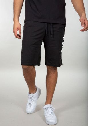 Alpha Industries Sweatshorts ALPHA INDUSTRIES Jersey Short, Herren, Gr. XXL, N-Gr, schwarz, angeraute Sweatware, Obermaterial: 100% Baumwolle, bedruckt, schmal, Hosen 