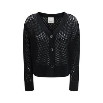 Allude Black Wool Womens Cardigan
