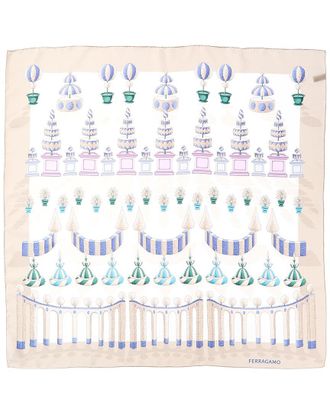 Ferragamo Giardino Print Silk Scarf