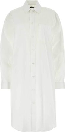 Balenciaga cotton shirt dress - women - Cotton - 36 - White