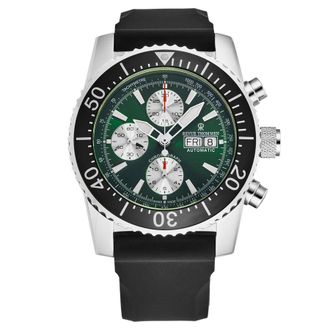 Revue Thommen Diver Chronograph Automatic Green Dial Mens Watch 17030.6521