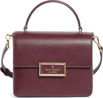 Kate Spade New York reegan saffiano leather crossbody bag in Dark Merlot at Nordstrom Rack