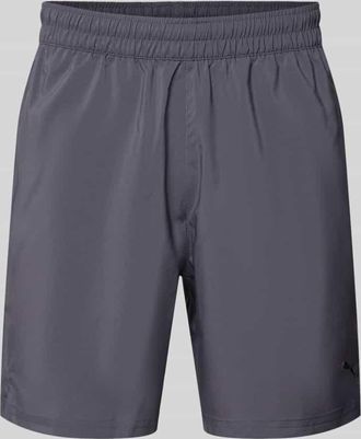 Puma Shorts mit Logo und elastischem Bund in Graphit, Gr&ouml;&szlig;e XXL