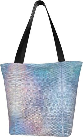 AOOEDM Glitter Sparkles Shimmer Printing Tote Bag Women Capacity Shoulder Grocery Shopping Bags