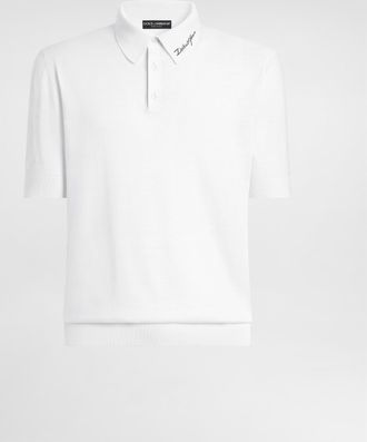 Dolce & Gabbana Wool Polo Shirt - Man Sweaters And Cardigans White 44