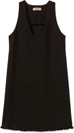 Twinset Zwart Jurk Set - Dames - Korte kleedjes - Zwart - S - Kleedjes