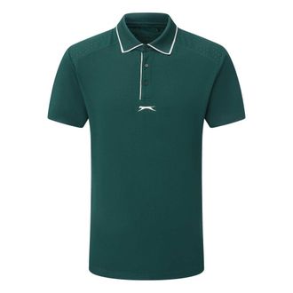 Slazenger Heren Performance Regelmatig Poloshirt met Korte Mouwen (Groen)