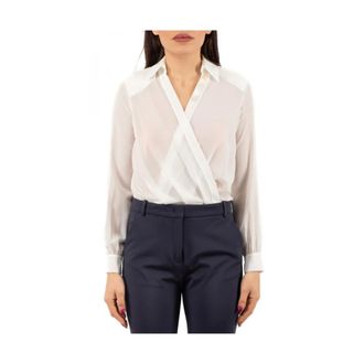 Elisabetta Franchi Blouses, female, White, Size: S Body Shirt with Elegant Style