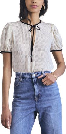 Frame Denim The Tie Silk Blouse
