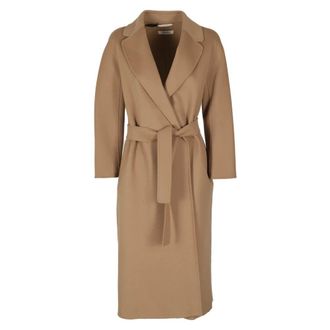 Max Mara Dames, Mantels, Bruin, Maat: 2XS Wol