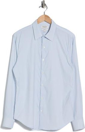Bonobos Long Sleeve Slim Fit Button Front Performance Shirt in Dusty Blue Geo at Nordstrom Rack, Size Xx-Large