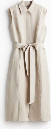 H&M Blusenkleid aus Leinenmix - Beige