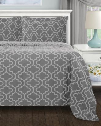 Superior Flannel Trellis Deep Pocket Sheet Set