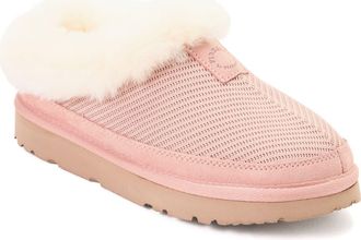 Dearfoams Fireside Adelaide Sport Knit Water Repellent Clog in Dusty Pink at Nordstrom, Size 10