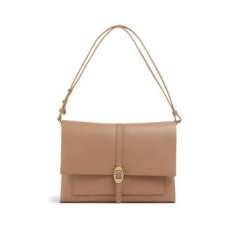 Coccinelle Shoulder Bags, female, Brown, Size: ONE SIZE Brown Leather Shoulder Bag