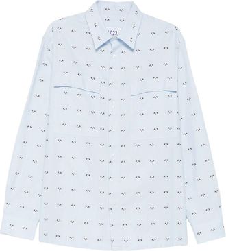 Lc23 Embroidered Dogs Shirt Clothing