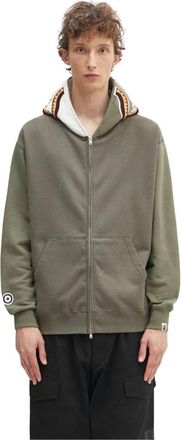 A Bathing Ape Shark Full-Zip Hoodie - Heren - Vesten met rits - Groen - L - Katoen - Hoodies & sweatvesten
