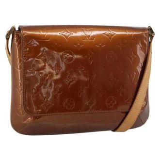 Louis Vuitton Pre-owned Vintage Patent Leather Shoulder Bag - Dames - Vintage Schoudertas - Bruin - ONE Size - Leer - Vintage