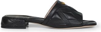 Valentino Garavani Black Slip-On Sandals with VLogo