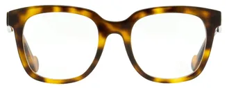 Moncler ML5098 Square Acetate Eyeglasses - Dark Havana