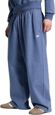 adidas Trefoil Essentials Fleece Sweatpants in Crew Blue Mel at Nordstrom, Size Xx-Large