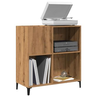 Berkfield Home Record Cabinet Artisan Oak 84.5x38x89 cm Engineered Wood in Brown