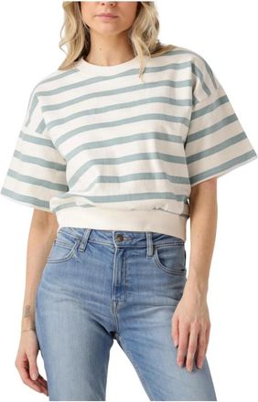 Minus Tops, Dames, Veelkleurig, XL, Korte mouw sweatshirt voor vrouwen