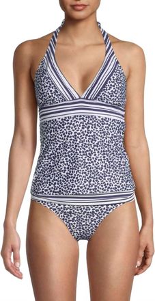 La Blanca Apulia Halter Tankini In Indigo