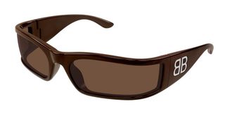 Balenciaga BB0458S 004 Mens Sunglasses Brown Size 73