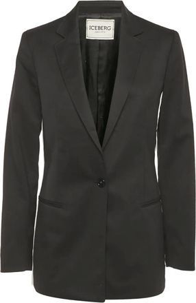 Iceberg Blazer con logo a contrasto - Nero