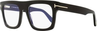 Tom Ford Mens Square Clip-on Eyeglasses TF6068-B 001 Black 53mm