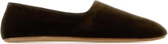 The Row Dark Brown Slip On Loafers