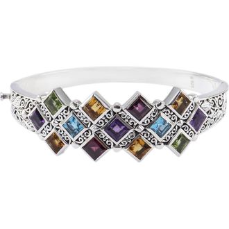Samuel B. Multi-Stone Bangle Bracelet in Silver Multi Color at Nordstrom Rack