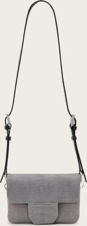 AllSaints Goat Leather Jupiter Croc-Effect Leather Crossbody Bag, Size: One Size