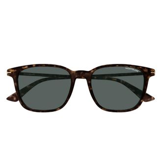 Montblanc Sunglasses, unisex, Brown, Size: 52 MM Nib Square Sunglasses