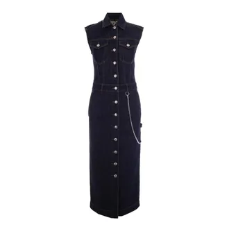 Sportmax Sportmax, Shirt Dresses, female, Blue, Size: 2XS Farfalla Denim Dress