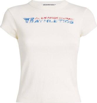 Alexander Wang White Graphic Baby T-Shirt Size XS