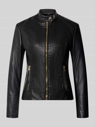 Guess Bikerjacke in Leder-Optik mit Stehkragen Modell CLAUDINE in Black, Gr&ouml;&szlig;e S