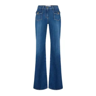 Elisabetta Franchi Dames, Jeans, Blauw, Maat: W27 Katoen