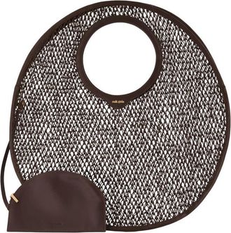 Cult Gaia Amun Top Handle Bag Brown