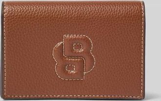 HUGO BOSS Portemonnaie mit Stitching-Detail in Cognac, Größe 1