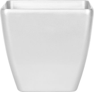 Beliani Beliani - Maceta Plateada 50 X 50 Cm Arcilla Fibra Interior Exterior Astras