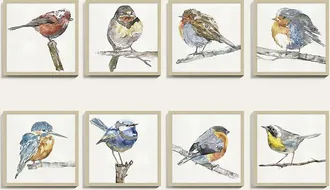 Ballard Designs Birds of a Feather Art - Print VIII, 18 x 18 - Ballard Designs