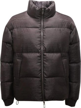 Armani Omkeerbare Donsjas Zwart Handtekening - Heren - Winterjassen - Zwart - S - Jassen