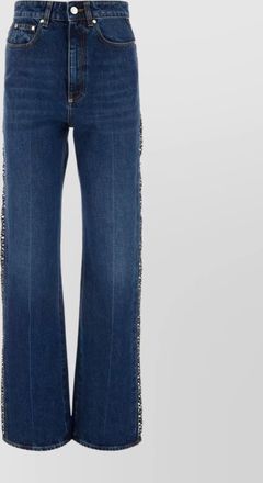 Stella McCartney denim trousers with belt loops and contrast side panels