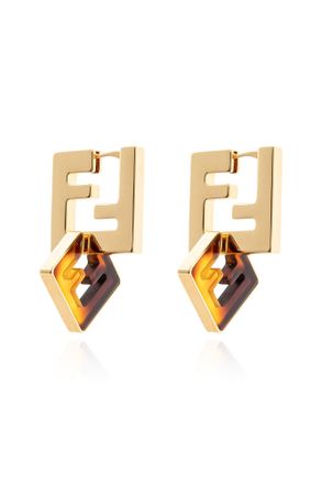 Fendi Printed Plexiglass And Metal Forever Fendi Earrings