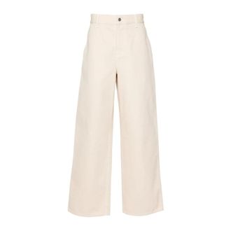 Burberry Heren, Broeken, Beige, Maat: W28 Katoen