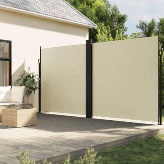 vidaXL Toldo Lateral Retr&aacute;ctil Crema 220x600 Cm Vidaxl