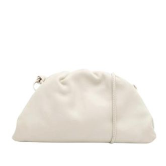 Bottega Veneta Pre-owned Clutches, female, White, Size: ONE SIZE Pre-owned Leather Crossbody Bag